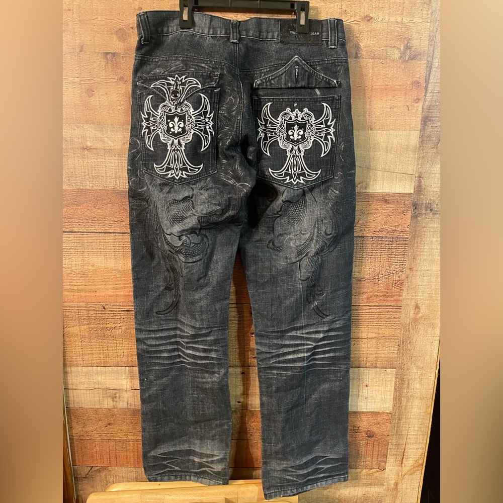 Raw Blue Y2K vintage cross Jeans